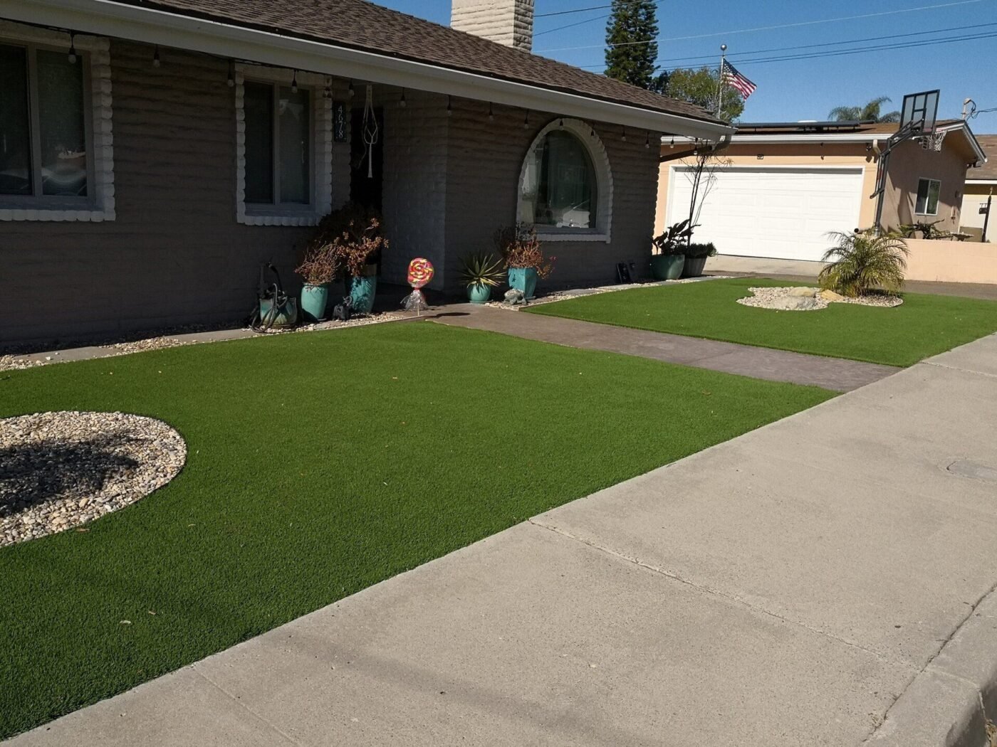 artificial grass patio designed and installed by Mesa Artificial Grass & Green